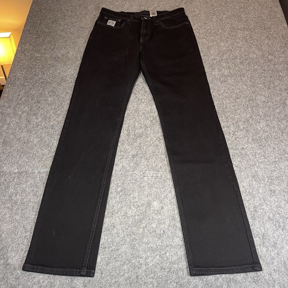 Cinch Silver Label Jeans Men 31x36 Black Cotton Straight Leg Western Rodeo